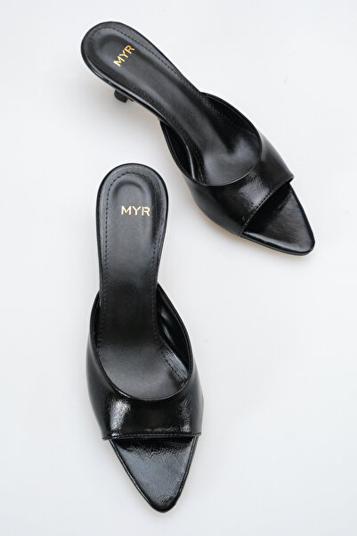 meyra'nın ayakkabıları Women's Pointed Toe Heeled Sandals Black Yanki