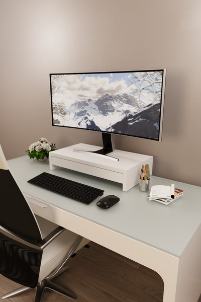 Sivas Kardelen Mobilya Kardelen Çekmeceli Monitör Yükseltici Stand - 18mm Day...