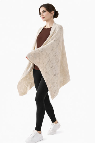 Loov Women's Openwork Patterned Soft Hot Shawl