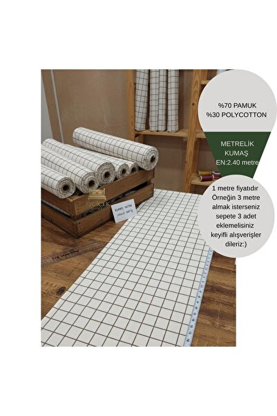 ayçiçek home 1 Meter 46 Thread Akfi̇l Fabric 2.40 Width Bedding Fabric Metera...