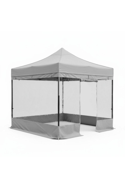 asbayrak Portatif Gazebo Çadır 3×3 m | Şeffaf Kış Bahçesi | Çelik İskelet | K...