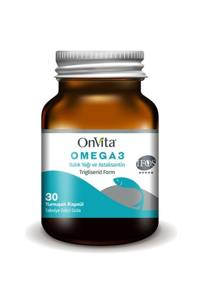 Onvita زيت السمك أوميجا 3 وأستانانتين - 30 كبسولة ناعمة
