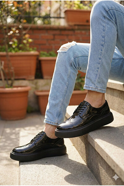 GÜR MODA AYAKKABI RUGAN KALIN TABANLI OXFORDS TARZI BAĞCIKLI KLASİK GÜNLÜK RUGAN AYAKKABI