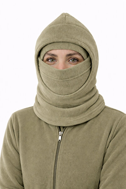 thermo Sport Fleece Hoodie with Double Layer Lining and Fleece Beanie Set - E...
