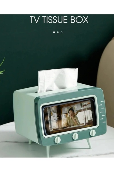 Seyax Peçetelik,TV görünümlü masa üstü,kağıt mendil kutusu,telefonluklu