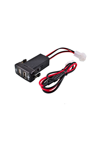 OEM Car Dashboard USB Socket, Dual USB Ports, 12–24V, 2.1A Output