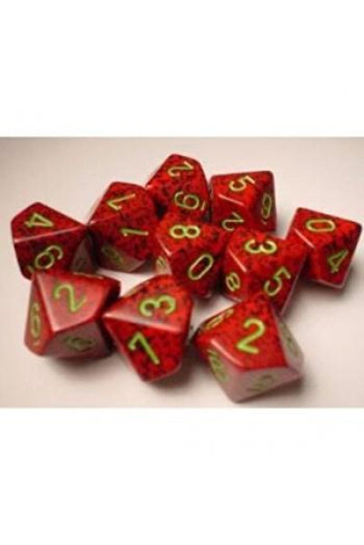 Chessex Speckled Polyhedral Skin d10 Set - Strawberry