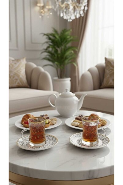 Generic Elegant tea and coffee cup and saucer set, 36 pieces
