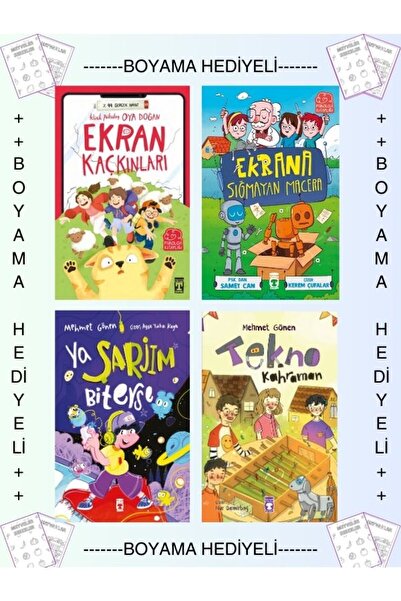 Timaş Yayınları Boyamalı Ekran Kaçkınları Ekrana Sığmayan Macera Ya Şarjım Bi...