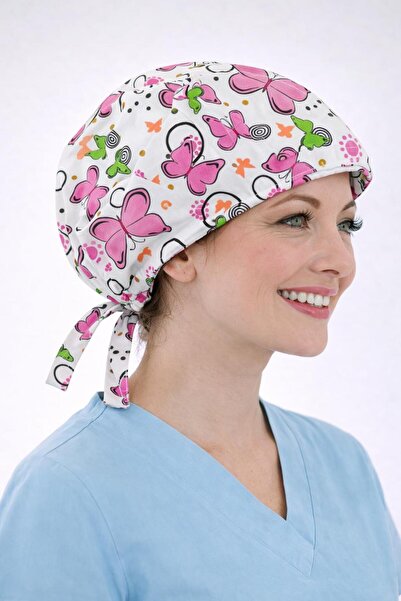 Dr. Mitra Cerrahi Bone Medikal Doktor Hemşire Hastane Bonesi Unisex -Fuşya Ke...