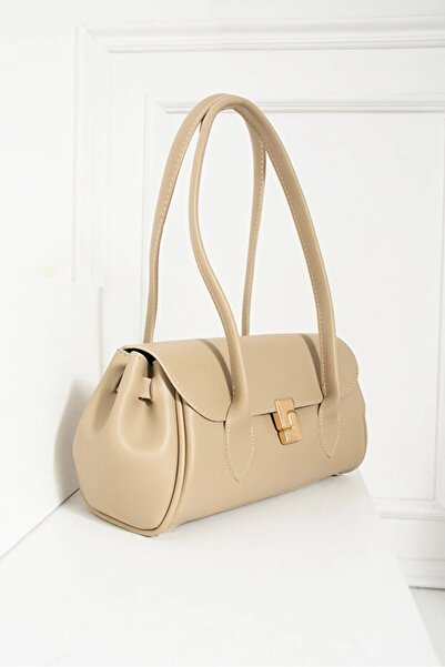 Beshora Almira Dark Beige Matte Long Handle Rectangular Model Women's Hand an...