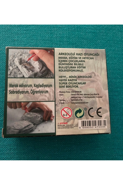AZİZ OYUNCAK 🦕 15’li Dinozor Kazı Kiti Arkeoloji Seti, Çocuklar İçin Eğitici Kazı Oyuncağı, Çocuklara Hediye