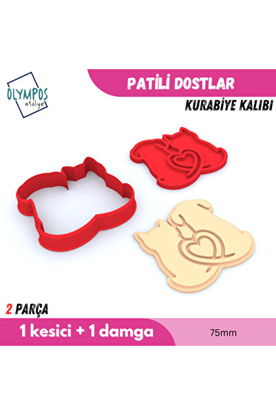Olympos Atölye Pawed Friends - Valentine's Day |   Cookies - Sugar Dough - Pl...