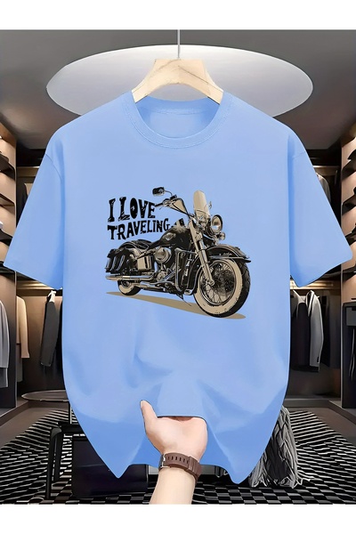 GALASHOP New Summer Fashion Easy High-End Vintage Motorcycle T-Shirt
