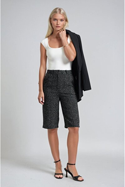 Lijuri High waist tweed bermuda shorts 0115