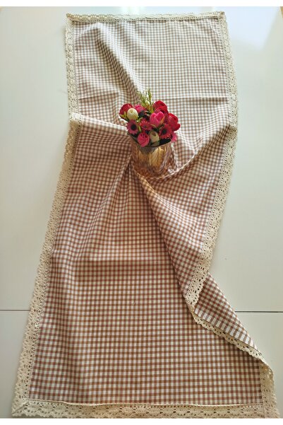 denizli hatırası Vintage Colorful Checkered Authentic Laced 50X120 cm Runner