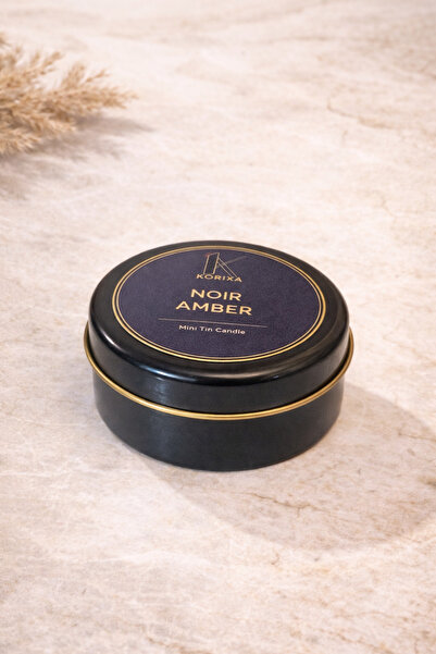 KORIXA Amber Kokulu Mini Teneke Mum – Dekoratif Kokulu Mum | NOIR AMBER