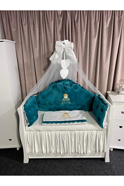 PeppiBambini Personalized crib linen 11 pieces REGAL Emerald Green -