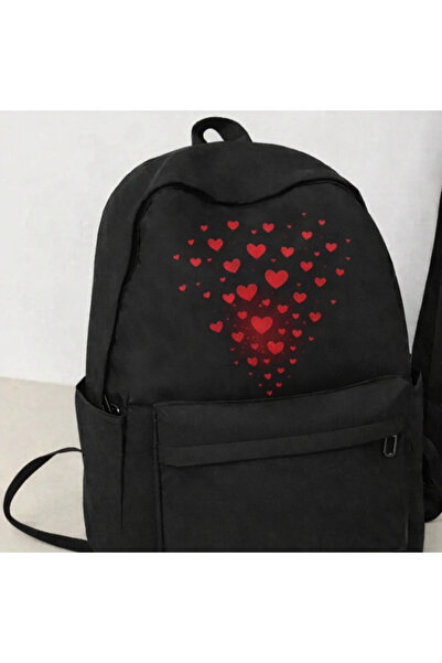 Toum Tiny Heart Printed Backpack
