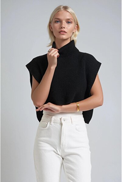 Lijuri Sleeveless Turtleneck Knitwear Sweater 1427