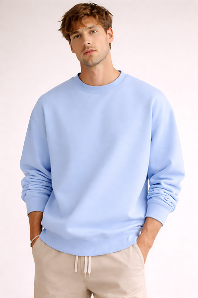 ArtYus Basic/Unprinted Cotton Relaxed Fit Crew Neck Unisex Sweatshirt