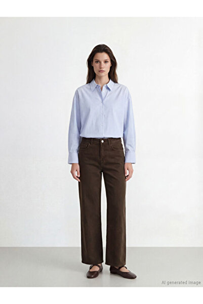 LC Waikiki Rmz Gi̇yi̇m Farkiyla High Waist Wide Leg Women's Jean Pants