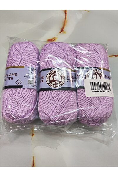 Ören Bayan MADAME PETİTE AntiPilling Lila El Örgü İpi (3 Adet) (Amigurumi İpi...