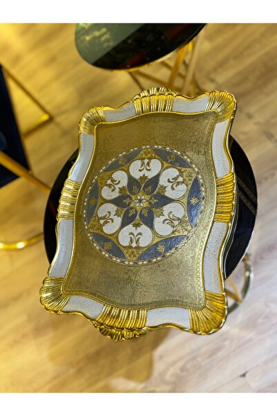 Sezzatini Firenze Esterhomedecor 6-Person Original Italian Rosewood Tray 43*30cm