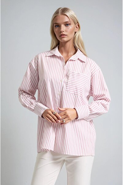 Lijuri Striped Oversize Pocket Detailed Shirt 3495