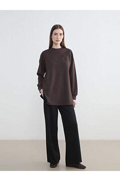 LC Waikiki RMZ GİYİM FARKIYA Γυναικείο παντελόνι φόρμας με μαλακή υφή και κορ...