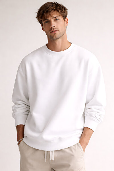 ArtYus Basic/Unprinted Cotton Relaxed Fit Crew Neck Unisex Sweatshirt