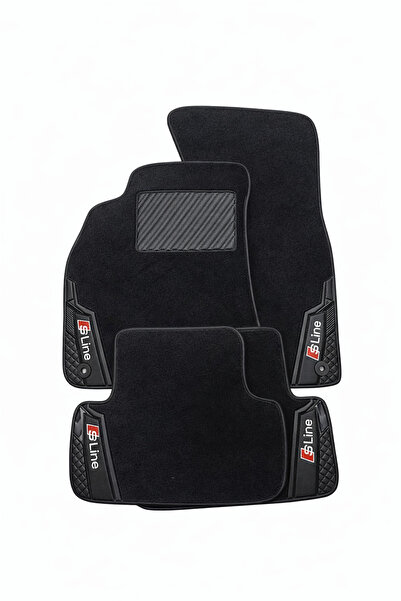 shop Ruby/ Nakışlı Siyah Deri Oto Halı Paspas Audi A4 B5 1996-2001