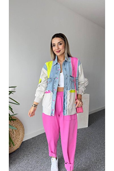 KUN SPORTSWEAR Vintage Denim Piece Trend Design Jacket Oversize