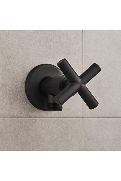 banyosepeti Cross Matte Black Wall Mounted Bidet Faucet – Brass