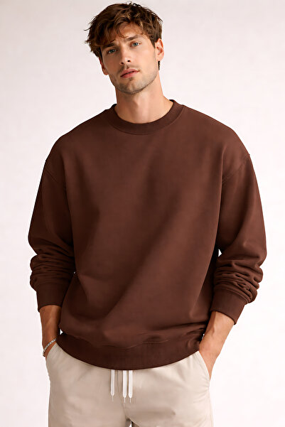 ArtYus Basic/Unprinted Cotton Relaxed Fit Crew Neck Unisex Sweatshirt