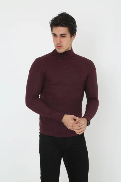 Silerra Cămașă tip corset din Lycra material reiat cu guler complet - Roșu Cl...