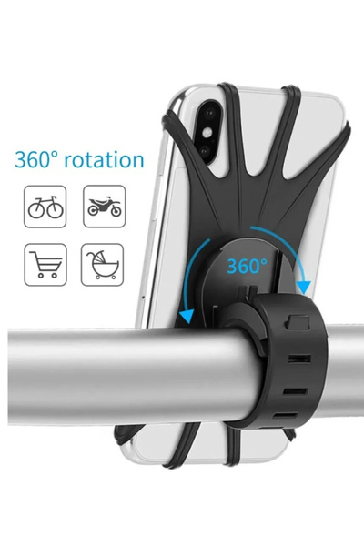 TTT Suport pentru telefon pentru biciclete din silicon elastic