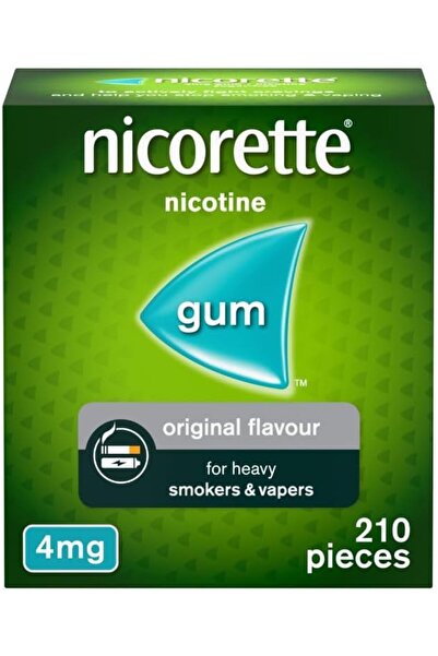 Johnson Nicorette علكة نيكوريت 4 ملغ بنكهة أصلية (210 قطعة)