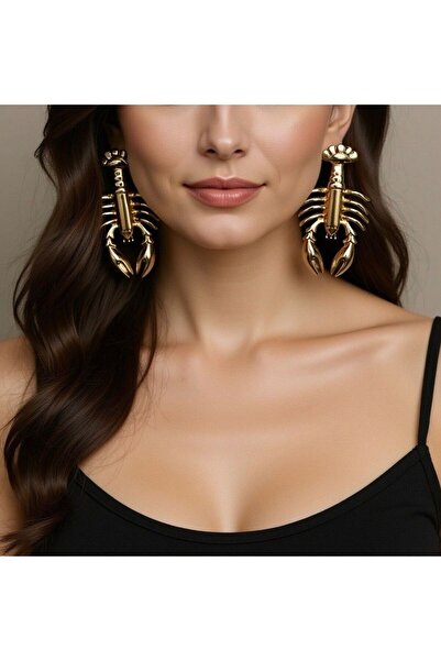 KARE ACCESORIES Gold Renk Akrep Figür Küpe