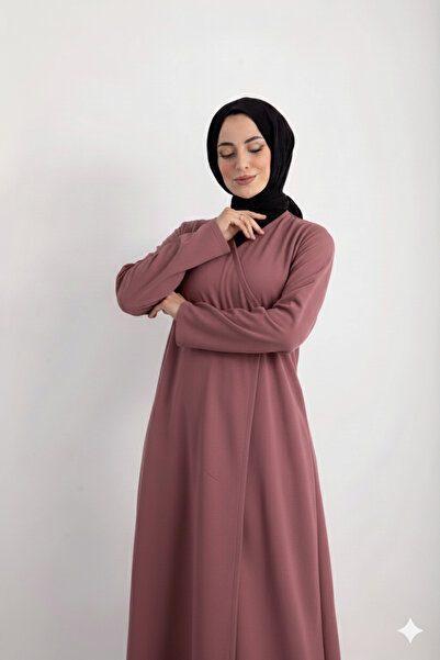 Defkay Yandan bağlamalı kruvaze kadın namaz elbisesi sabahlık
