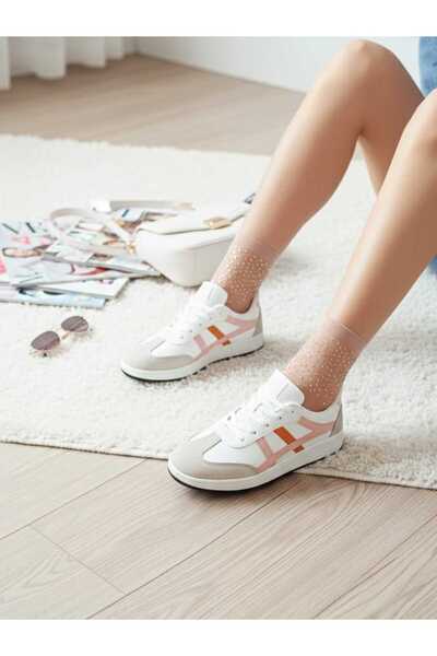 maydos Unisex Renkli Çizgili Rahat Bağcıklı Sneaker Spor Ayakkabı