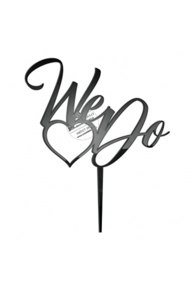 Decoratiuni Dulci Topper plexi WE DO - Negru