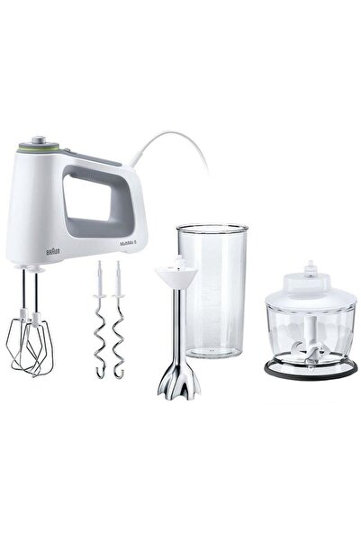 Braun Mixer de mana MultiMix 5 HM5137WH, 750 W, 9 viteze + Turbo, Tehnologie ...