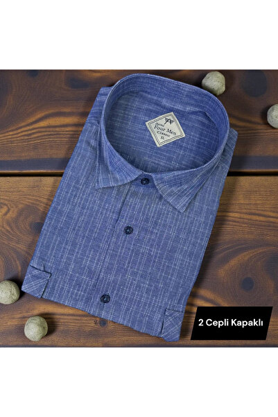 EREN STYLE Βαμβακερό μακρυμάνικο πουκάμισο με διπλές τσέπες και καλύμματα (Κα...