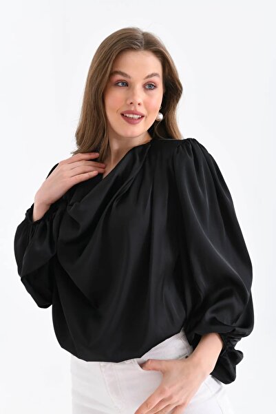 Park Karon Women's Degaje Collar, Padded Shoulders, Sleeves and Sleeves with ...