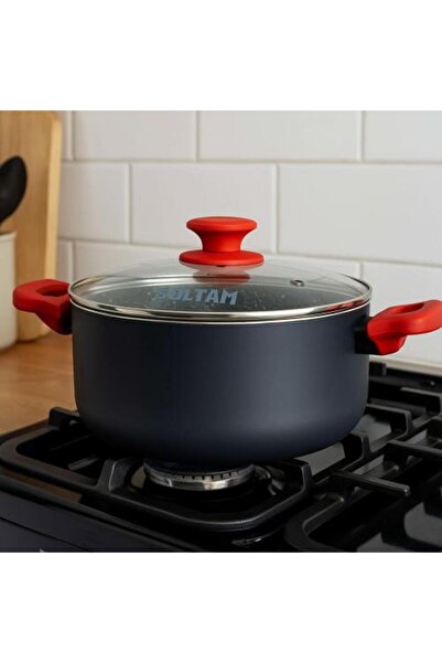 Generic Sultam Cooking Pot with Red Handles - 24cm