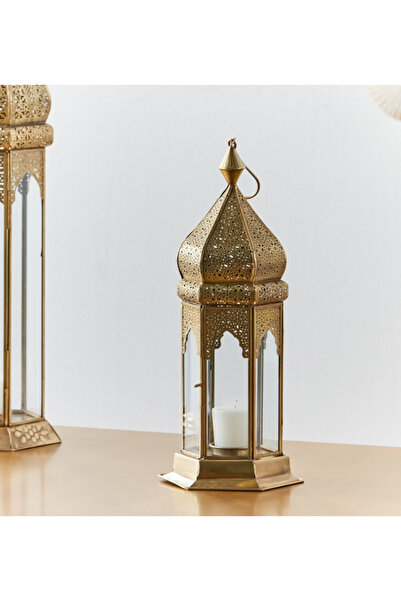 Agatha Glass and Metal Lantern