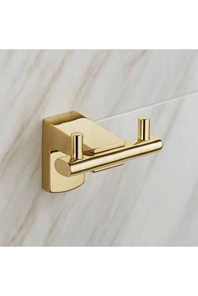 banyosepeti Orion Gold İkili Bornozluk – Duvara Monte, 2 Askılı, Modern Kare ...