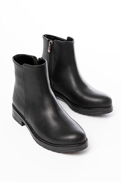 Zerenyus Exi̇n-165-204 Premium Black Zippered Daily Women's Boots