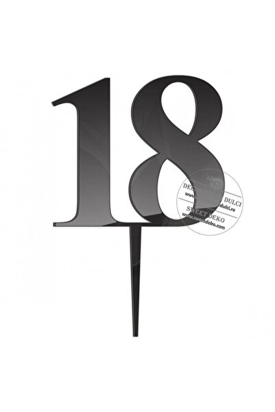 Decoratiuni Dulci Topper tort majorat, 18 clasic - Negru